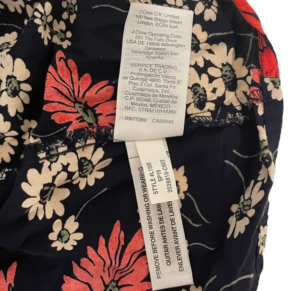 Madewell Hillside Daises Floral Tie Front Short‎ Sleeve Blouse Size XS - Picture 5 of 5